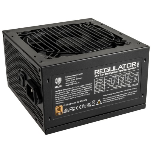 Изображение Поставщик питания Kolink PSU Regulator 750W (ATX 3.0) 80 PLUS Gold KL-R750FG.