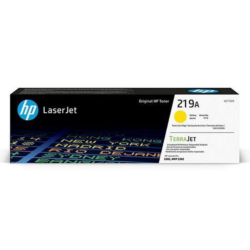תמונה של טונר מקורי HP  צהוב 219A ל W2192A Pro 3302