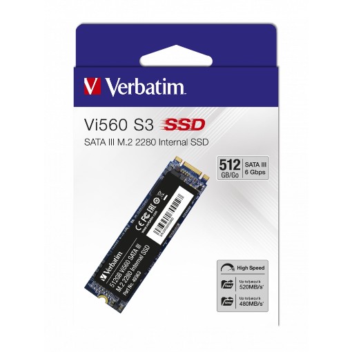 תמונה של כונן פנימי Verbatim SSD Vi560 S3 M.2 Sata 512GB