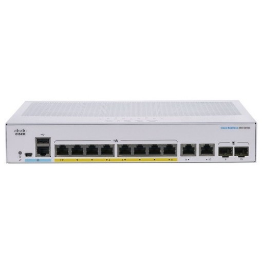 Smart switch Cisco Business 350 Series 8-Port CBS350-8FP-2G-EU. - 1PC.co.il
