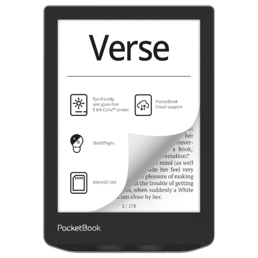 Изображение Электронная книга PocketBook 6" Verse серого цвета PB629-M-WW.