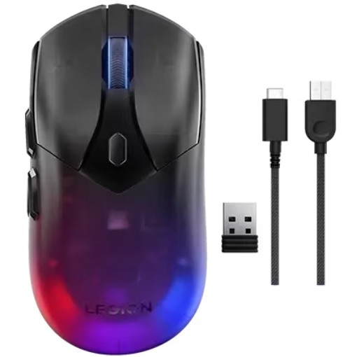 תמונה של עכבר גיימינג אלחוטי Lenovo Legion M410 RGB GY51P83012 - צבע Transparent Black