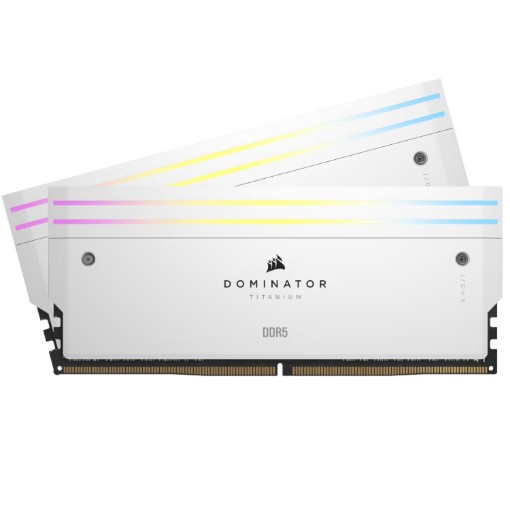 Изображение Оперативная память Corsair DDR5 32ГБ (2x16ГБ) 6000 CL30 Dominator Titanium RGB White CMP32GX5M2B6000C30W.