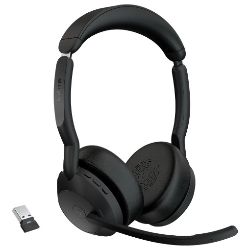 Изображение Беспроводные накладные наушники с встроенным микрофоном Jabra Evolve2 55 MS USB-A Stereo.