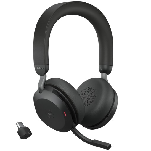 תמונה של אוזניות קשת אלחוטיות עם מיקרופון מובנה Jabra Evolve2 75 MS USB-C