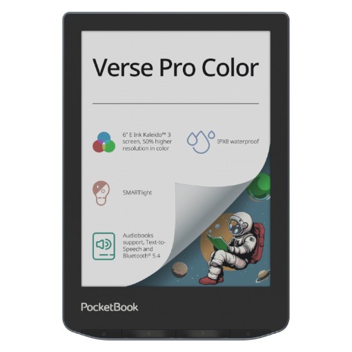 Изображение Электронная книга PocketBook 6" Verse Pro Color Stormy Sea PB634K3-1-WW.