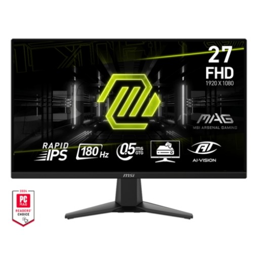 תמונה של מסך גיימינג MSI MAG 275F בגודל "27 עם קצב ריענון של 180Hz