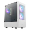 Изображение Корпус компьютера GAMDIAS TALOS E3 MESH WH Mid-Tower белый с 3 ARGB вентиляторами и защитой от пыли.