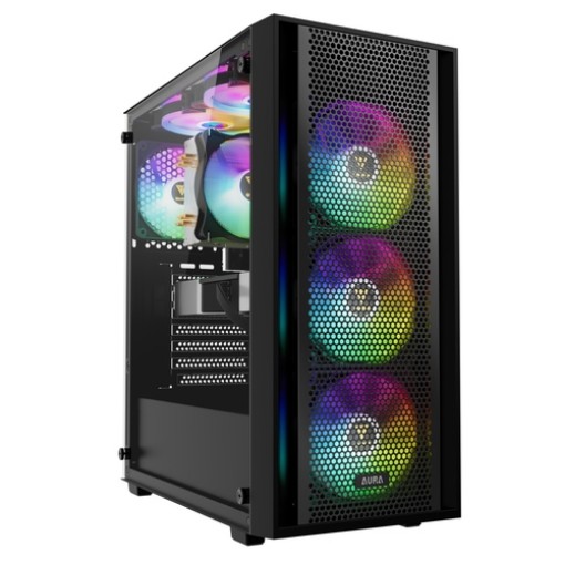 תמונה של מארז מחשב GAMDIAS AURA GC2 V2 ATX עם 4 מאווררי ARGB