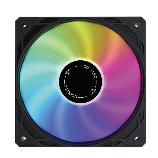 Изображение Вентилятор Coolleo 120mm FDB 1600RPM ARGB черного цвета.