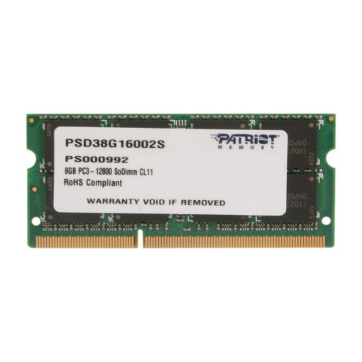 Изображение Память для ноутбука Patriot Signature 8GB DDR3 1600MHz PSD38G16002S.