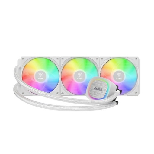 תמונה של קירור נוזלי GAMDIAS AURA GL360 V2 WH בצבע לבן