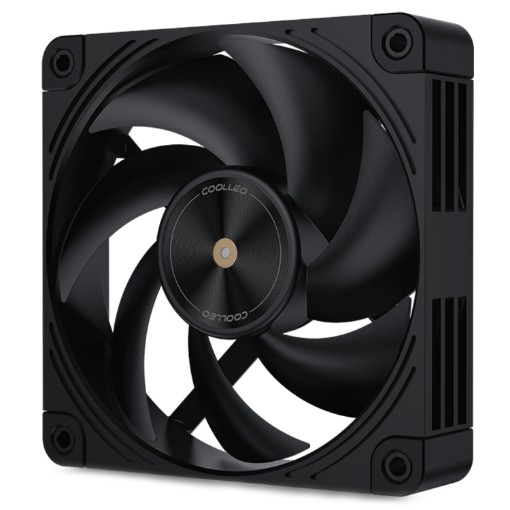 Coolleo N28B15 120mm PWM Fan 2600RPM in black color. 1PC.co.il
