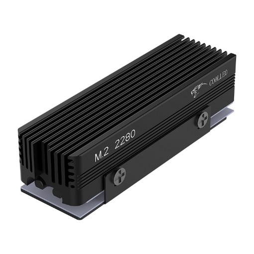 Изображение Пассивное охлаждение для SSD-диска Coolleo CL-V3SSD-BK черного цвета.