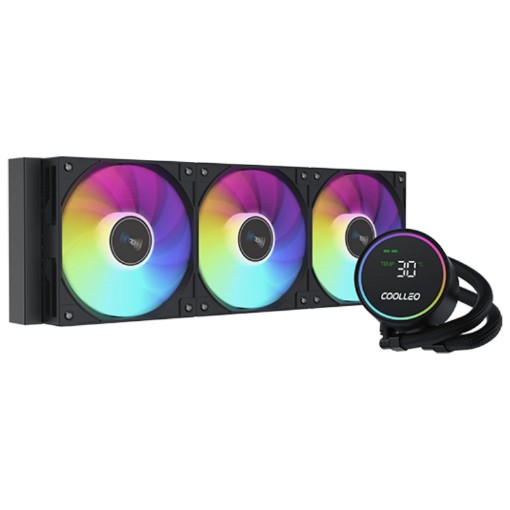 תמונה של קירור מים למעבד Coolleo ICE FAIRY DIG 360 LITE BK בצבע שחור