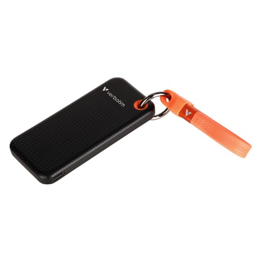 Изображение Накопитель Verbatim Pocket SSD USB 3.2 Gen 2 1TB Черный/Оранжевый.
