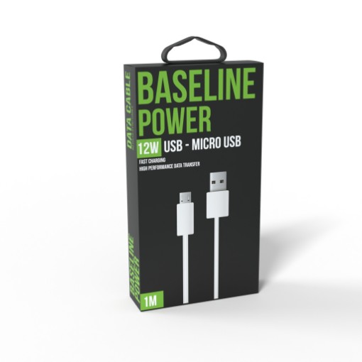 תמונה של כבל טעינה BaseLine micro USB 1M