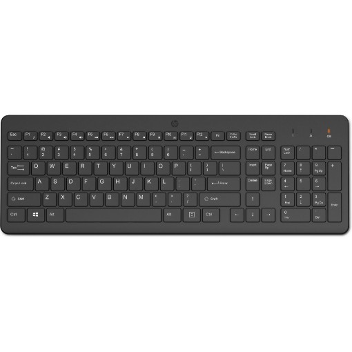 תמונה של מקלדת אלחוטית HP 220 Wireless Keyboard (805T2AA) בצבע שחור.