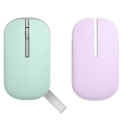 Изображение Беспроводная мышь Asus Marshmallow MD100 фиолетовая/зеленая.