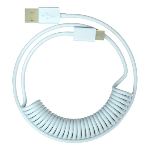 Изображение Кабель 1StPlayer USB-A to USB-C весенний небесно-голубой длиной 2,5 метра.