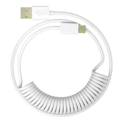 Изображение Кабель 1StPlayer USB-A to USB-C весенний светло-серый длиной 2,5 метра.