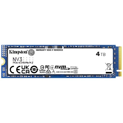 תמונה של כונן SSD Kingston NV3 M.2 2280 PCIe 4.0 NVMe 4TB SNV3S-4000G