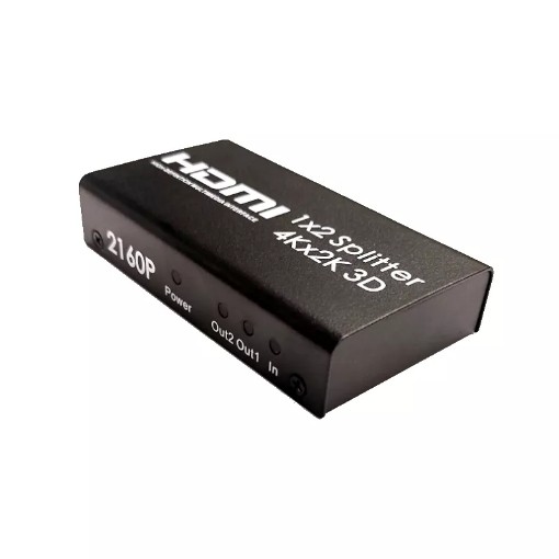 תמונה של מפצל HDMI 4K Gold Touch HDMI-4K-SP2 עם 2 יציאות בצבע שחור