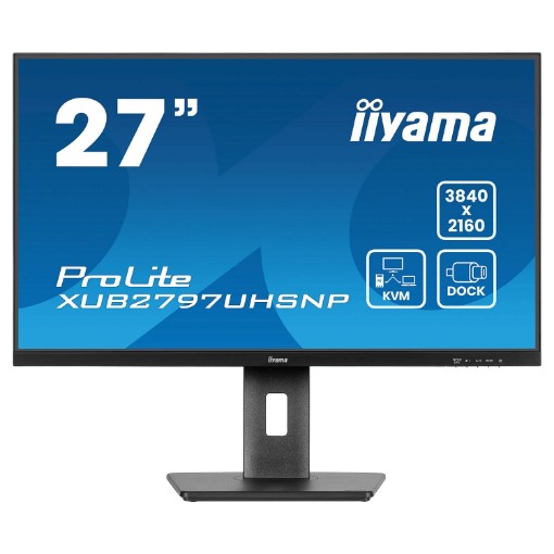 Изображение Монитор IIYAMA 27" ProLite 4K 60Hz 4ms USB-C PD96W IPS XUB2797UHSNP-B1.