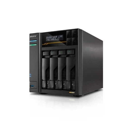 Изображение Сервер хранения Asustor Lockerstor 4 Gen3 AS6804T с 4 разъемами для дисков.