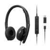 Изображение Наушники Lenovo Wired ANC Headset Gen 2 (Teams) черного цвета.