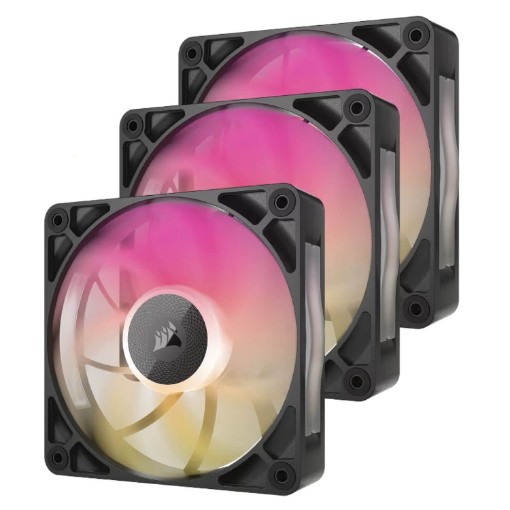 Изображение Вентилятор для корпуса Corsair iCUE LINK RX120 MAX RGB 120mm 3xFans CO-9051034-WW черного цвета.