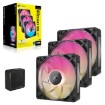 Изображение Вентилятор для корпуса Corsair iCUE LINK RX120 MAX RGB 120mm 3xFans CO-9051034-WW черного цвета.