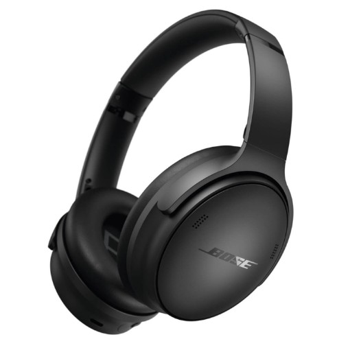 Изображение Беспроводные наушники Bose QuietComfort с активным шумоподавлением черного цвета.