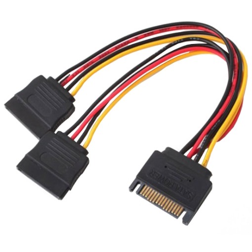 תמונה של מפצל חשמל Y ל-2 חיבורי SATA נקבה מבית Gold Touch