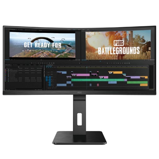 Изображение Изогнутый игровой монитор AOC 34" VA WQHD 100Hz 1ms 1500R CU34P2A.