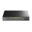 Изображение Неуправляемый коммутатор Cudy GS1018PS2 с 16 портами PoE и 2 uplink портами.