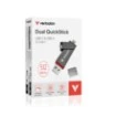 תמונה של כונן USB Verbatim Dual QuickStick USB-C/USB-A בנפח 512GB