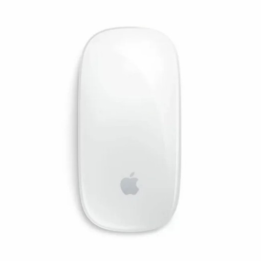 Picture of Apple Magic Mouse in white color with USB-C touch surface.