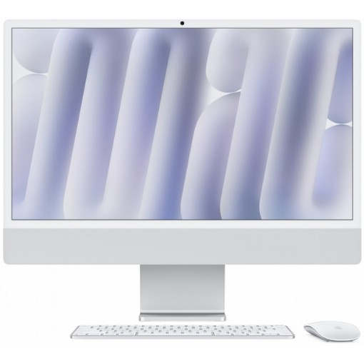 Изображение Компьютер All In One Apple iMac 24 M4 2024 MD3H4HB/A серебристого цвета.
