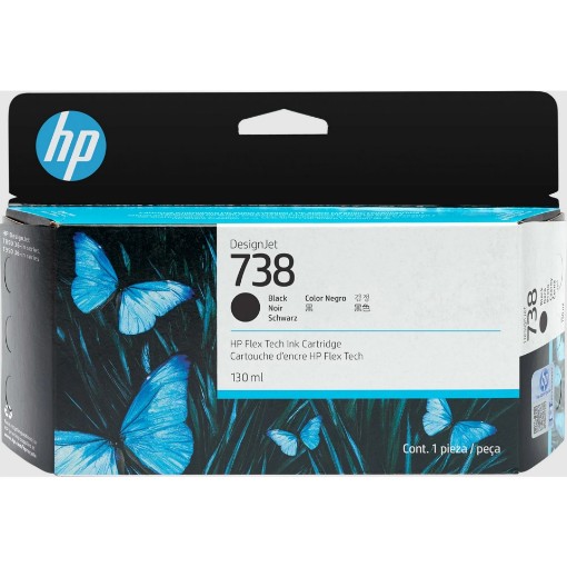 תמונה של מילוי דיו שחור HP 738 130ml לפלוטר 498N4A T-850