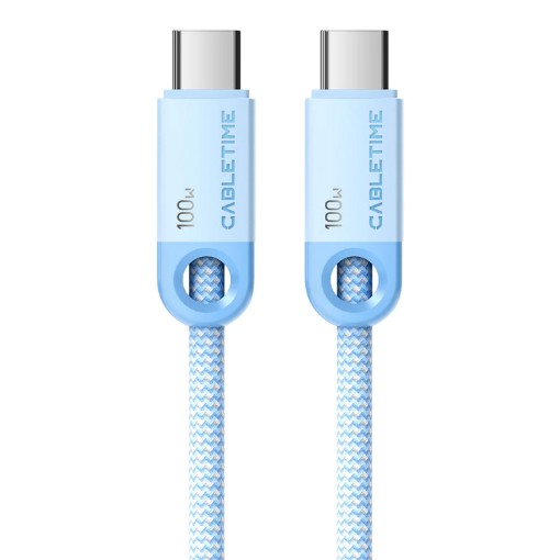 תמונה של כבל CABLETIME USB-C 100W Charging Cable 2m - Blue