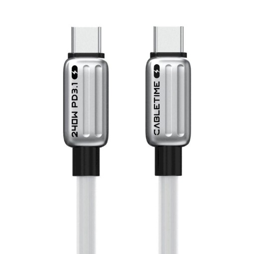 תמונה של כבל CABLETIME USB-C 240W Charging Cable 2m - White