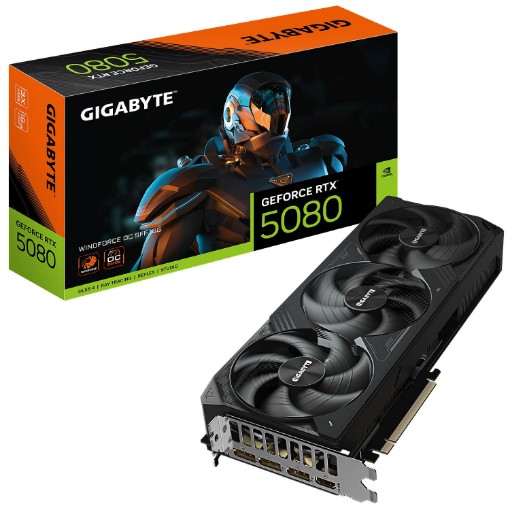 Изображение Видеокарта Gigabyte GeForce RTX™ 5080 WINDFORCE OC SFF 16G.