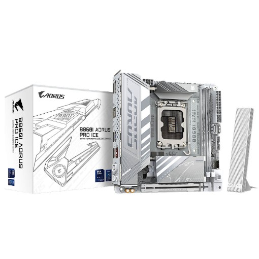 Изображение Материнская плата Gigabyte B860I AORUS PRO ICE Mini-ITX с поддержкой процессоров Intel® Core™ Ultra.