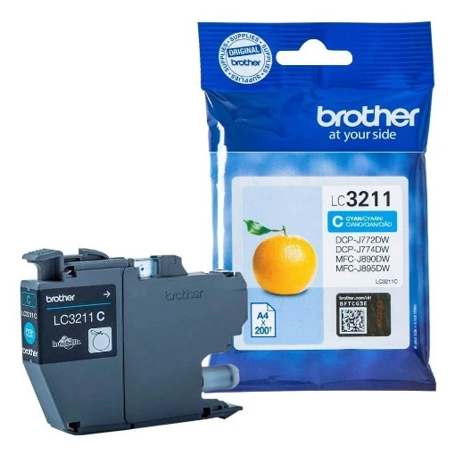 תמונה של מחסנית דיו מקורית Brother LC-3211C בצבע ציאן למדפסת J5720