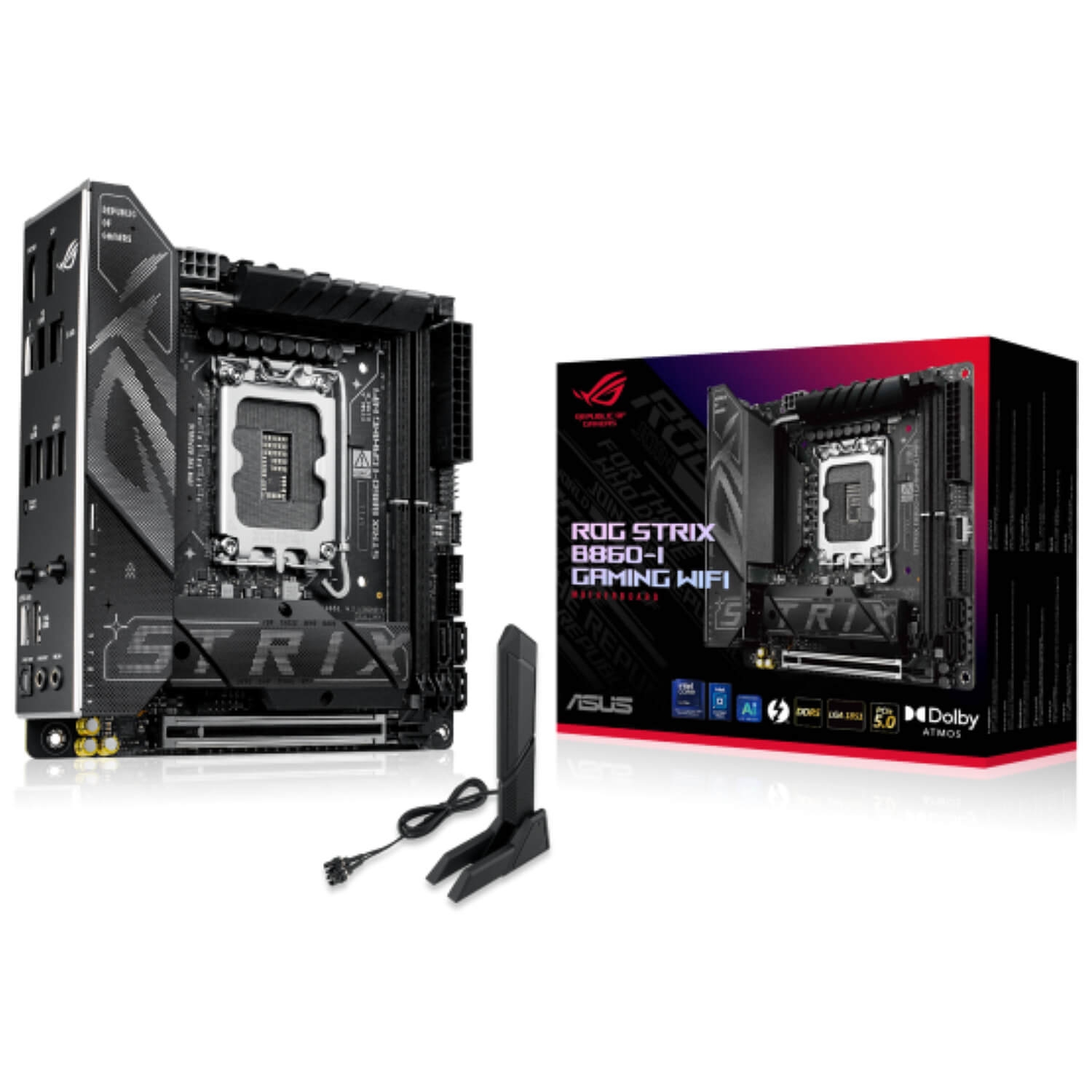 Материнская плата для игр ASUS ROG STRIX B860-I GAMING WIFI. - 1PC.co.il