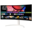 תמונה של מסך מחשב חכם קעור LG 34SR65QC-W MyView 34" WQHD VA - צבע לבן