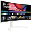 תמונה של מסך מחשב חכם קעור LG 34SR65QC-W MyView 34" WQHD VA - צבע לבן