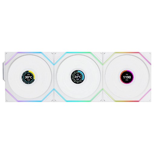 תמונה של מאווררי Lian-Li TL120 UNI Wireless LCD 120mm White 3xFans 12TLLCD1W3W
