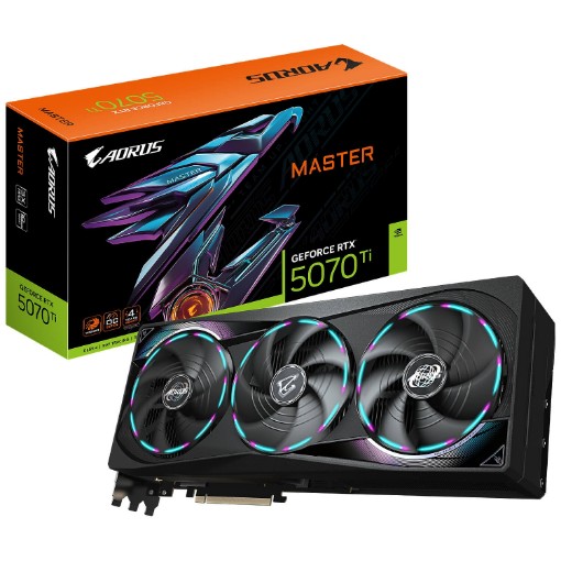 Изображение Видеокарта Gigabyte AORUS GeForce RTX 5070 Ti MASTER 16G.